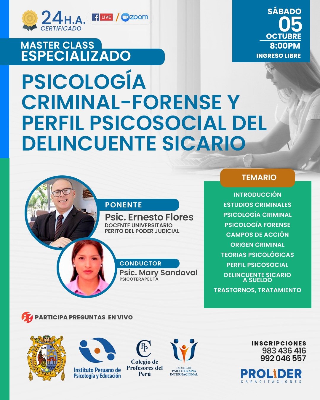 PSICOLOGIA CRIMINAL FORENSE PERFIL PSICOSOCIAL DEL DELINCUENTE SICARIO