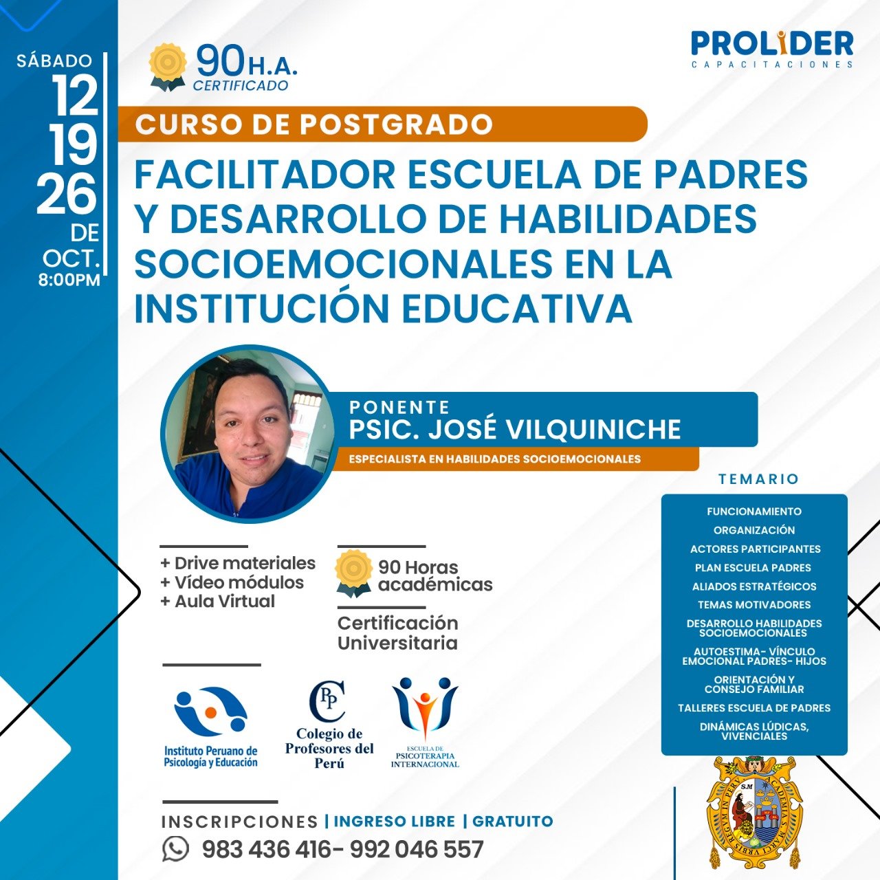 INTRODUCCION A LA ESCUELA DE PADRES Y DESARROLLODE HABILIDADES SOCIOEMOCIONALES EN LA IE