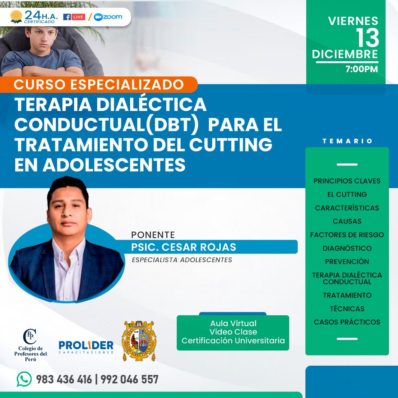 TERAPIA DIALÉCTICA CONDUCTUAL PARA EL TRATAMIENTO DEL CUTTING EN ADOLESCENTES